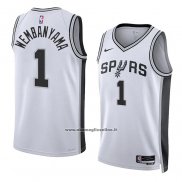 Maglia San Antonio Spurs Victor Wembanyama #1 Association 2022-23 Bianco