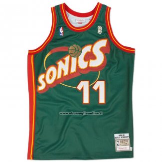 Maglia Seattle SuperSonics Detlef Schrempf #11 Historic Throwback Verde