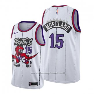 Maglia Toronto Raptors Eric Moreland NO 15 Classic Edition 2019-20 Bianco