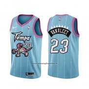 Maglia Toronto Raptors Fred Vanvleet #23 Citta 2020-21 Rosa Blu