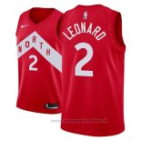 Maglia Toronto Raptors Kawhi Leonard NO 2 Earned 2018-19 Rosso