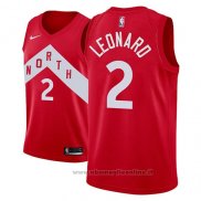 Maglia Toronto Raptors Kawhi Leonard NO 2 Earned 2018-19 Rosso