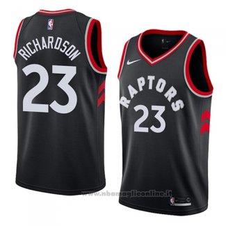 Maglia Toronto Raptors Malachi Richardson NO 23 Statement 2018 Nero