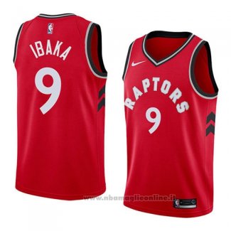 Maglia Toronto Raptors Serge Ibaka NO 9 Icon 2018 Rosso