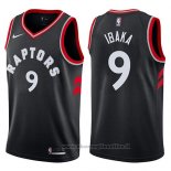 Maglia Toronto Raptors Serge Ibaka NO 9 Statement 2017-18 Nero