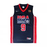 Maglia USA 1992 Michael Jordan NO 9 Nero