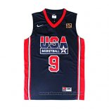 Maglia USA 1992 Michael Jordan NO 9 Nero