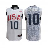 Maglia USA 2008 Kobe Bryant NO 10 Bianco