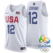 Maglia USA 2016 DeMarcus Cousins NO 12 Bianco