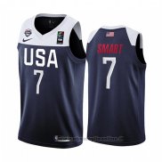 Maglia USA Marcus Smart NO 7 2019 FIBA Basketball World Cup Blu