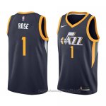 Maglia Utah Jazz Derrick Rose NO 1 Icon 2018 Blu