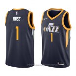 Maglia Utah Jazz Derrick Rose NO 1 Icon 2018 Blu