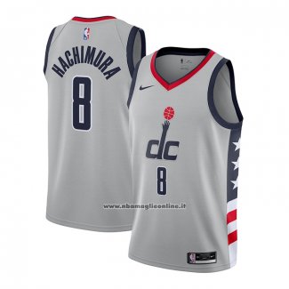 Maglia Washington Wizards Rui Hachimura #8 Citta 2020-21 Grigio