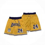 Pantaloncini Los Angeles Lakers Mitchell & Ness Just Don 2007-08 Giallo