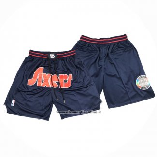 Pantaloncini Philadelphia 76ers Citta Just Don 2021-22 Blu