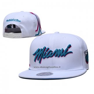 Cappellino Miami Heat Mitchell & Ness Bianco2