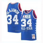 Maglia All Star 1985 Hakeem Olajuwon #34 Blu