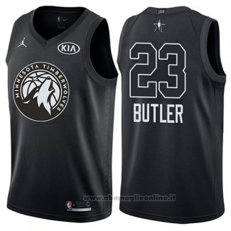 Maglia All Star 2018 Minnesota Timberwolves Jimmy Butler NO 23 Nero