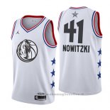 Maglia All Star 2019 Dallas Mavericks Dirk Nowitzki NO 41 Bianco