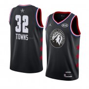 Maglia All Star 2019 Minnesota Timberwolves Karl Anthony Towns NO 32 Nero