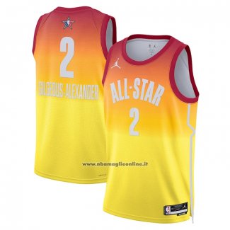 Maglia All Star 2023 Oklahoma City Thunder Shai Gilgeous-Alexander #2 Arancione