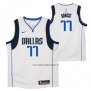 Maglia Bambino Dallas Mavericks Luka Doncic #77 Association Bianco