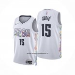Maglia Bambino Denver Nuggets Nikola Jokic No 15 Citta 2024-25 Bianco