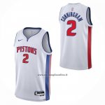 Maglia Bambino Detroit Pistons Cade Cunningham No 2 Association 2025-26 Bianco