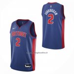 Maglia Bambino Detroit Pistons Cade Cunningham No 2 Icon 2025-26 Blu