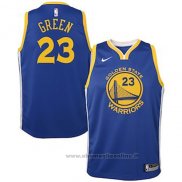 Maglia Bambino Golden State Warriors Draymond Green NO 23 2018 Blu