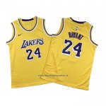 Maglia Bambino Los Angeles Lakers Kobe Bryant No 24 Giallo