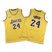 Maglia Bambino Los Angeles Lakers Kobe Bryant No 24 Giallo