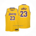 Maglia Bambino Los Angeles Lakers LeBron James #23 Icon 2022-23 Giallo