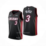 Maglia Bambino Miami Heat Dwyane Wade No 3 Icon Nero