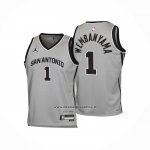 Maglia Bambino San Antonio Spurs Victor Wembanyama No 1 Statement 2025-26 Grigio