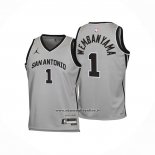 Maglia Bambino San Antonio Spurs Victor Wembanyama No 1 Statement 2025-26 Grigio