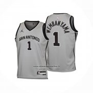 Maglia Bambino San Antonio Spurs Victor Wembanyama No 1 Statement 2025-26 Grigio
