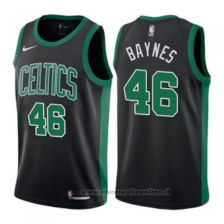 Maglia Boston Celtics Aron Baynes NO 46 Statehombret 2017-18 Nero