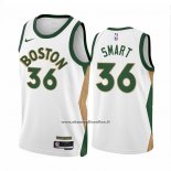 Maglia Boston Celtics Marcus Smart #36 Citta 2023-24 Bianco