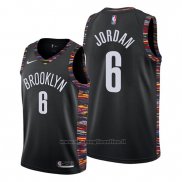 Maglia Brooklyn Nets Deandre Jordan NO 6 Citta Nero