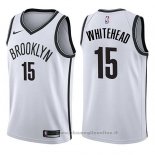 Maglia Brooklyn Nets Isaiah Whitehead NO 15 Association 2017-18 Bianco