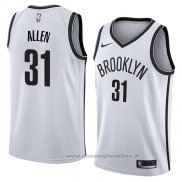 Maglia Brooklyn Nets Jarrett Allen NO 31 Association 2018 Bianco