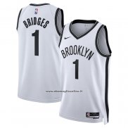 Maglia Brooklyn Nets Mikal Bridges #1 Association 2022-23 Bianco