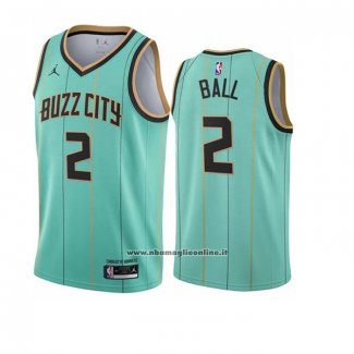 Maglia Charlotte Hornets LaMelo Ball #2 Citta 2020-21 Verde