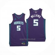 Maglia Charlotte Hornets Mark Williams No 5 Statement 2025-26 Viola