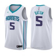 Maglia Charlotte Hornets Nicolas Batum NO 5 Association 2017-18 Bianco