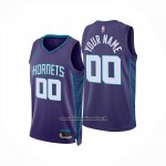 Maglia Charlotte Hornets Personalizzate Statement 2024-25 Viola