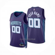 Maglia Charlotte Hornets Personalizzate Statement 2024-25 Viola