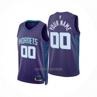 Maglia Charlotte Hornets Personalizzate Statement 2024-25 Viola