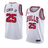 Maglia Chicago Bulls-Walt Lemon JR. NO 25 Association 2018 Bianco